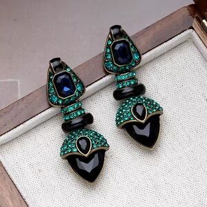 Great Gatsby, Victorian, Edwardian, Art Deco, Steampunk Rhinestone Earrings